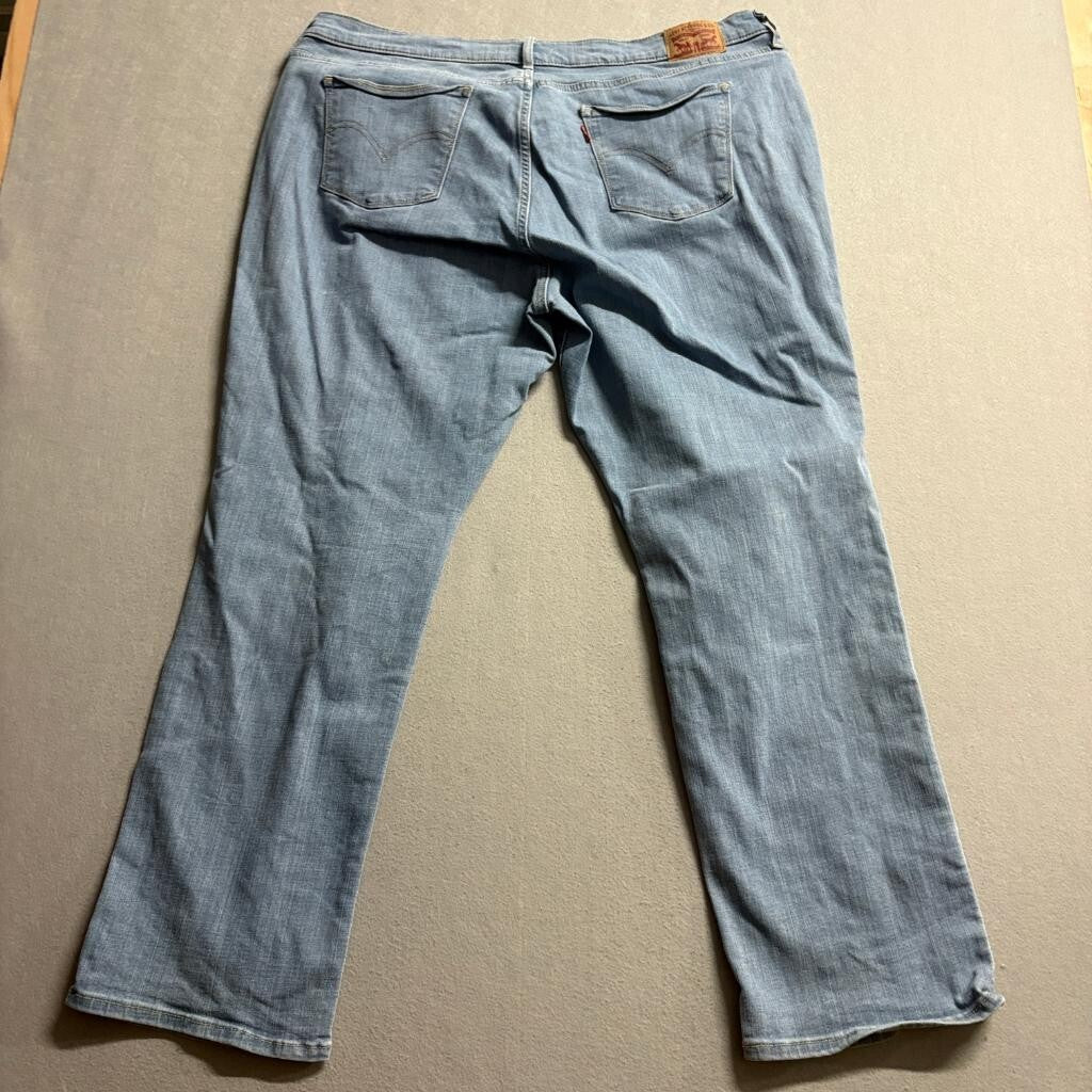 Levis Classic Straight Jeans Womens 20W Medium Wash Blue Denim Stretch WaterLess