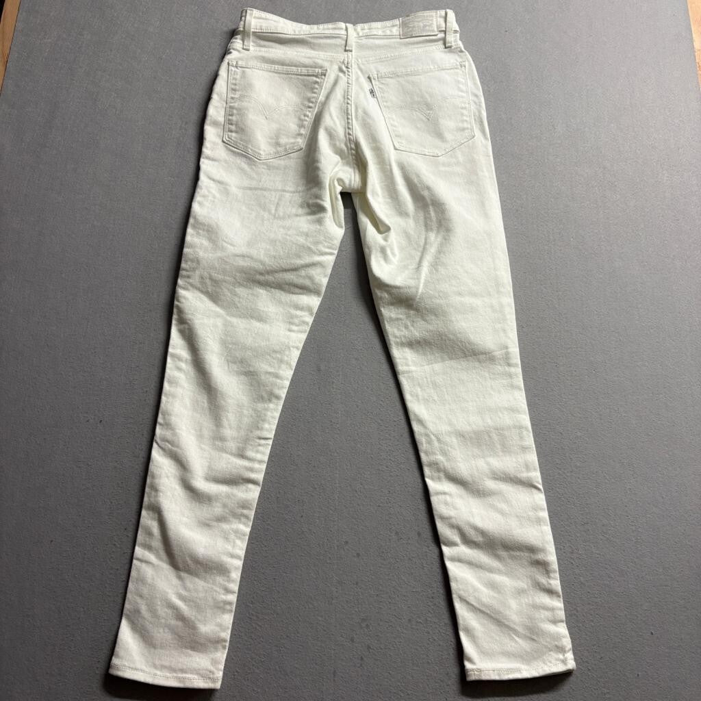 Levi's 721 High Rise Skinny Jeans Womens 29x30 White Denim Stretch