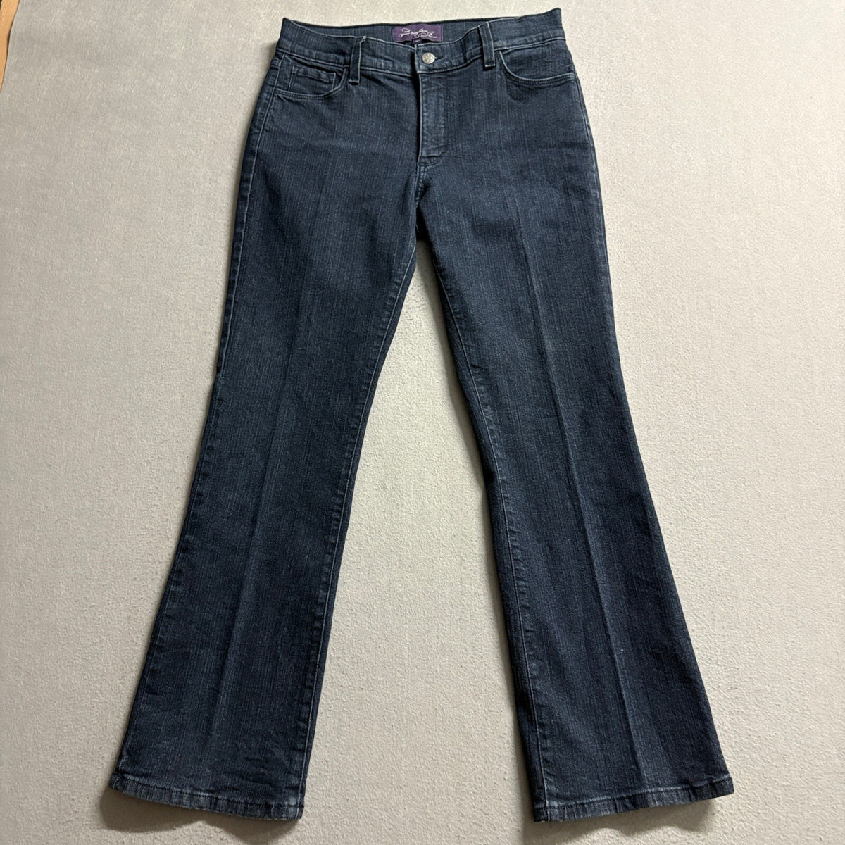 NYDJ Not Your Daughter's Jeans Women 8P Blue Bootcut Stretch Rhinestone Pocket