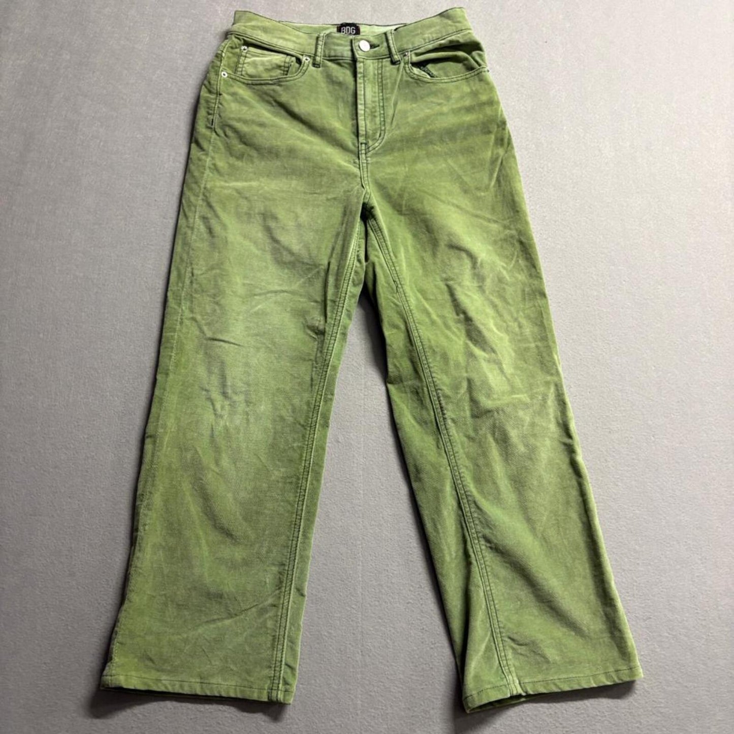 BDG Urban Outfitters Corduroy Pants Womens 28 Green High Rise Wide Leg Cropped