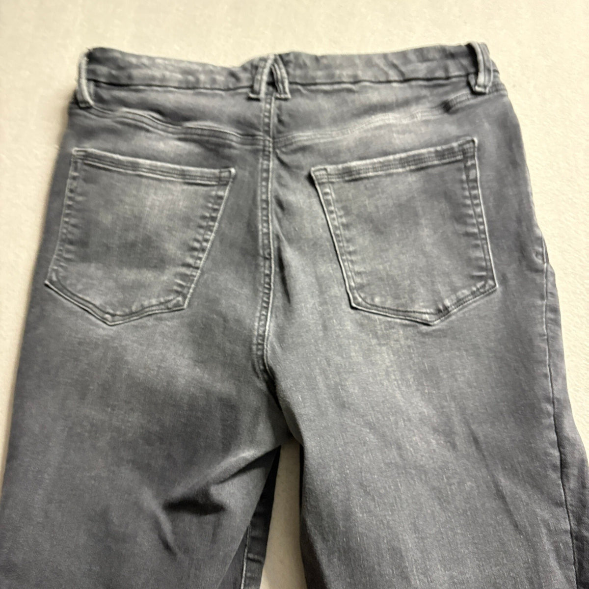 Good American High Rise Straight Leg Jeans Womens Size 14-18 Black Denim Stretch