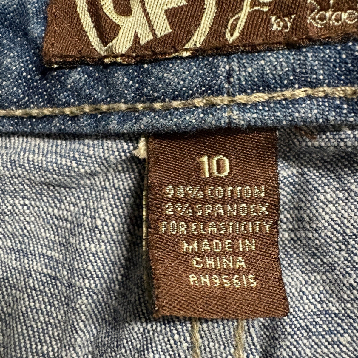 Rafaela RF Jeans Womens Size 10 Medium Wash Stretch Denim Straight Leg Pants