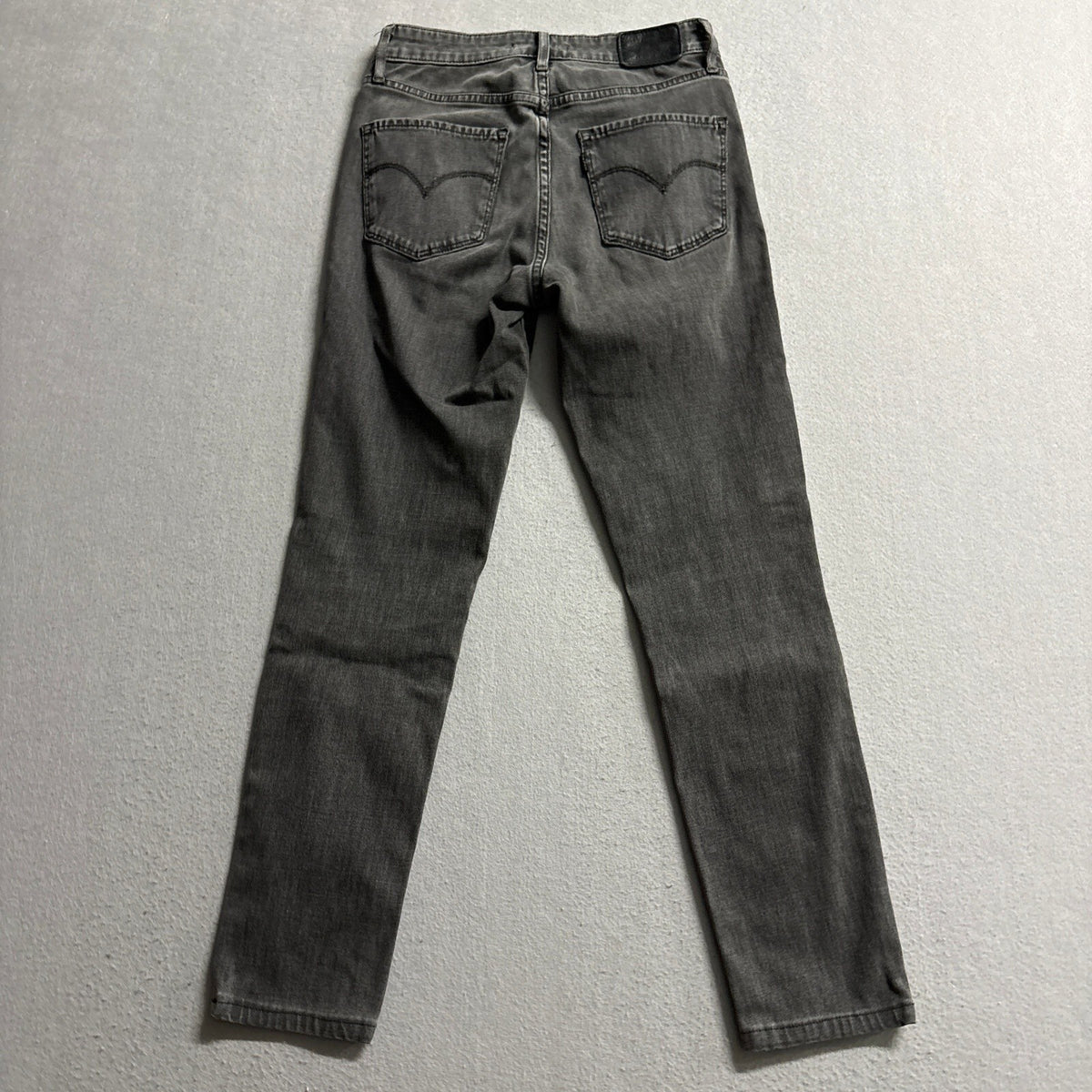 Levis Premium 721 High Rise Skinny Jeans Womens 25 W25 L30 Black Charcoal Denim