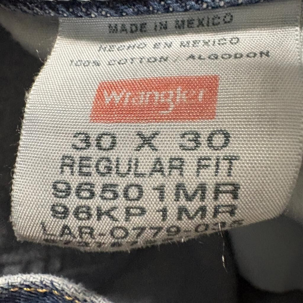 Wrangler Authentics Mens Jeans 30x30 Regular Fit Blue Denim 5-Pocket 96501MR