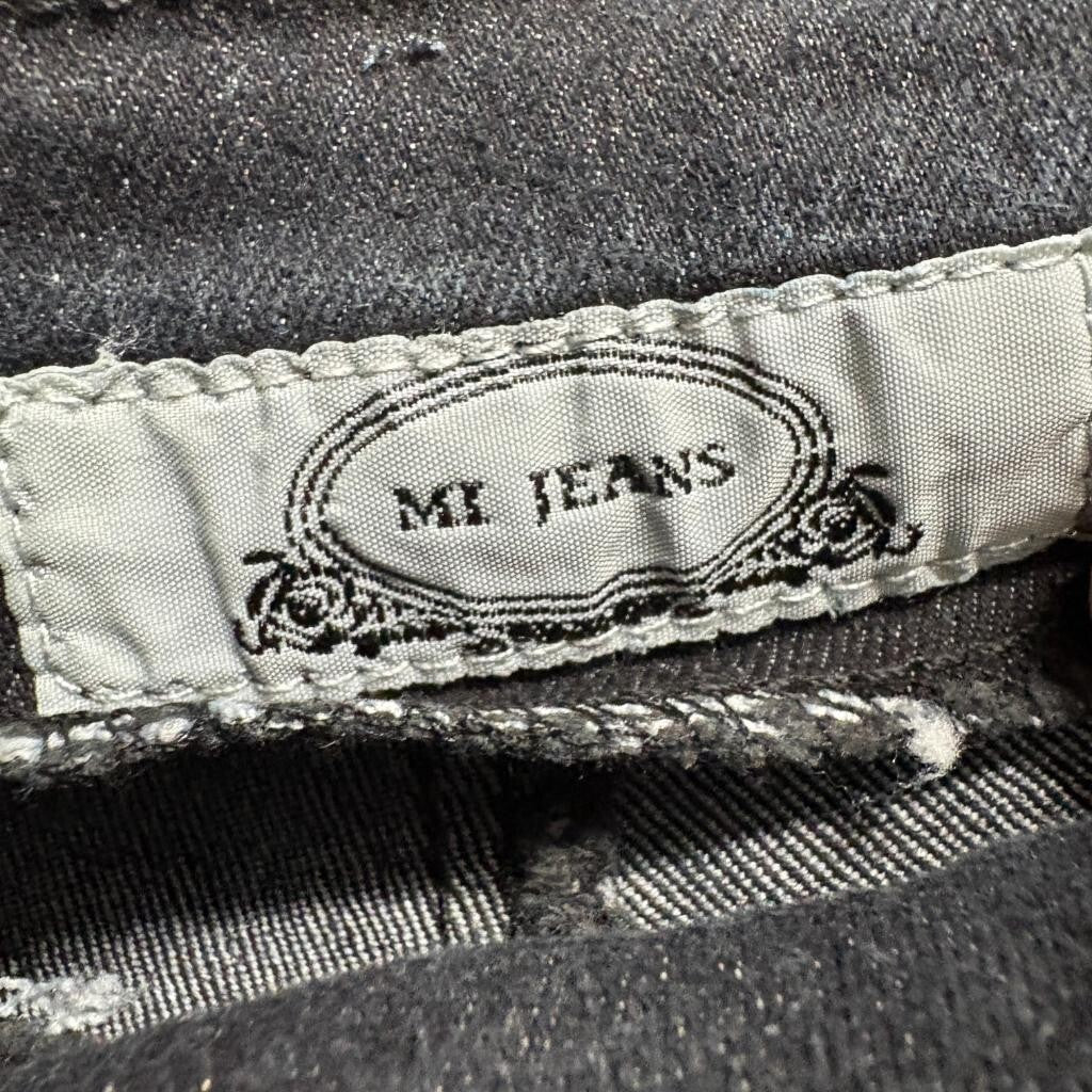 Mi Jeans Womens Size 7 Black High Rise Skinny Jeans Stretch Denim 3 Button Fly
