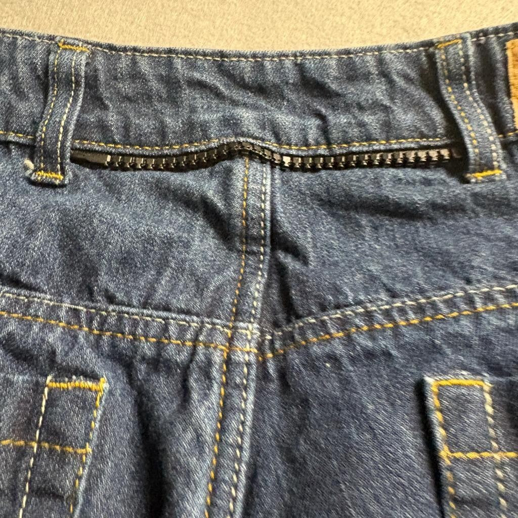 Iron Workers Kevlar Reinforced Motorcycle Jeans Mens Size 8 Blue Denim Riding