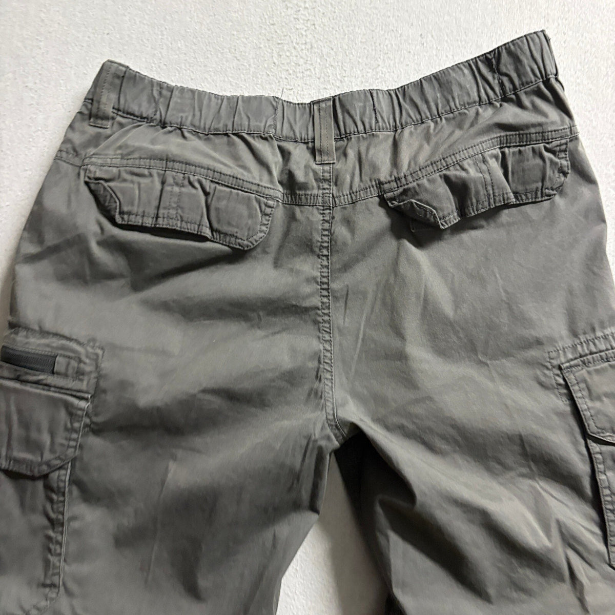 BC Clothing Convertible Cargo Pants Mens Large L x 34 Gray Convertible Shorts