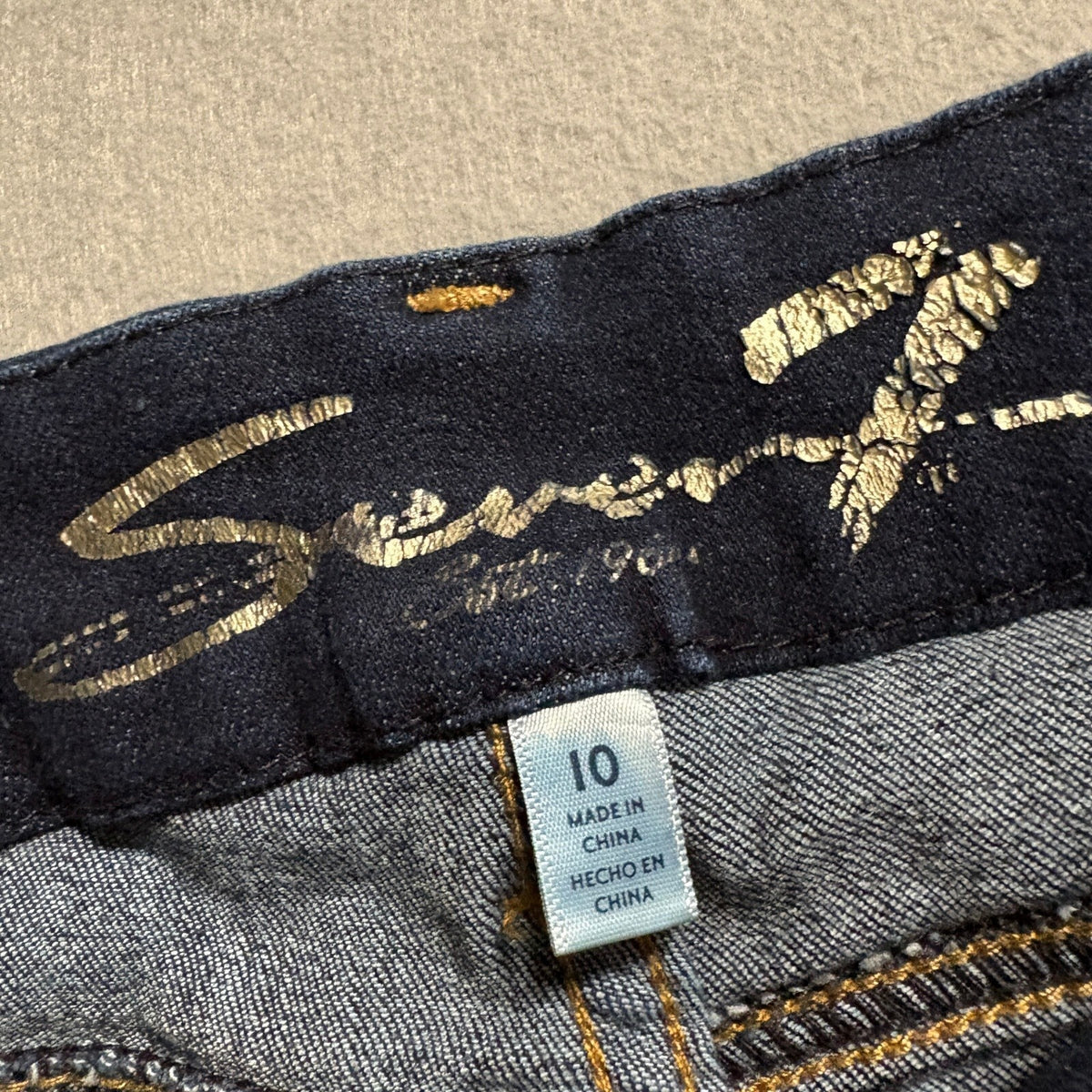 Seven7 Womens Tummyless High Rise Skinny Jeans Size 10 Dark Wash Stretch Denim