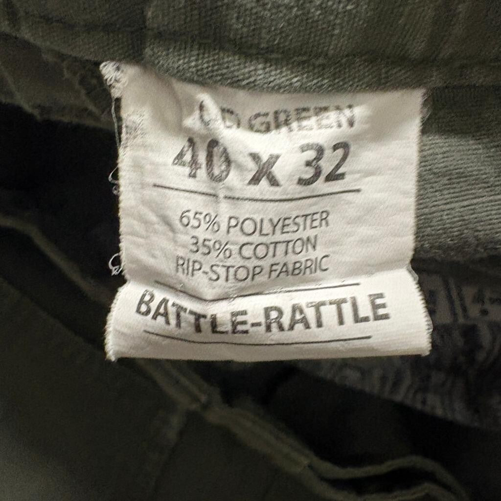LA Gear Battle-Rattle Stretch Tactical Pants Mens 40x32 Green Cargo