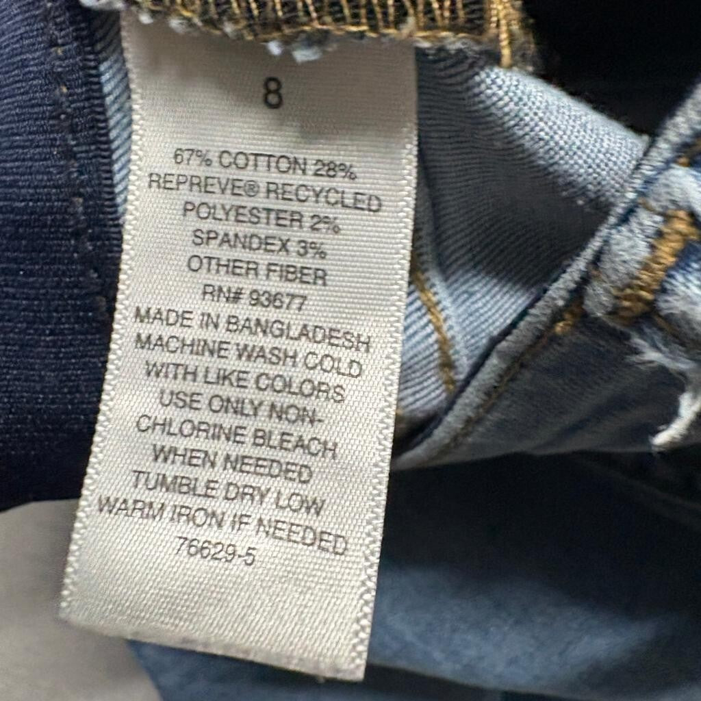 Bold Elements Women Skinny Jeans Size 8 Light Wash Repreve Recycled Denim