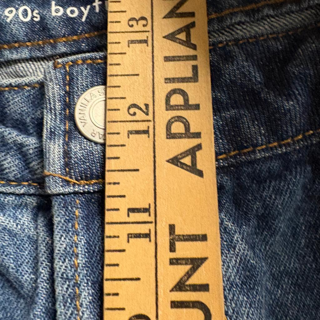 Vanilla Star 90s Boyfriend Jeans Womens 15 Blue Denim Distressed Super High Rise