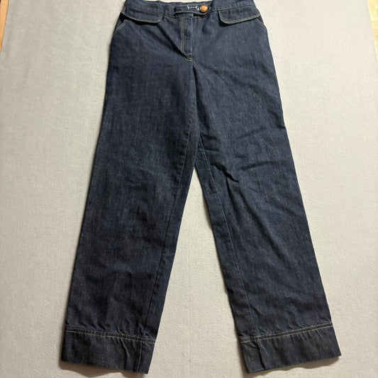Sonia Rykiel Vintage Wide Leg Denim Jeans Womens Blue High Rise 31x28