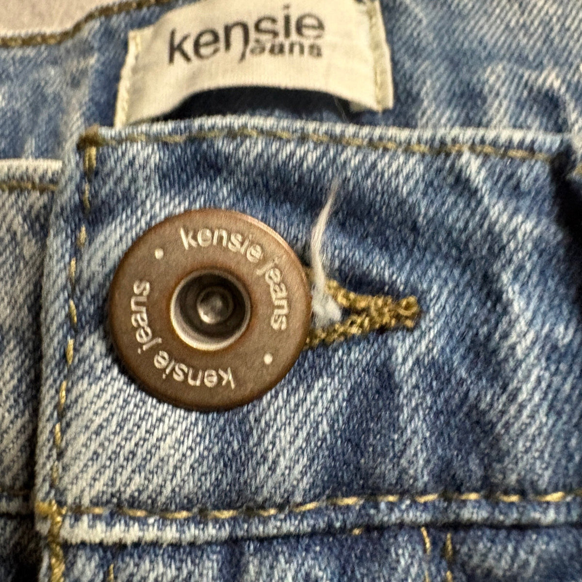 Kensie Jeans Womens 8/29 The Mila Ultra High Rise Straight Leg Blue Denim