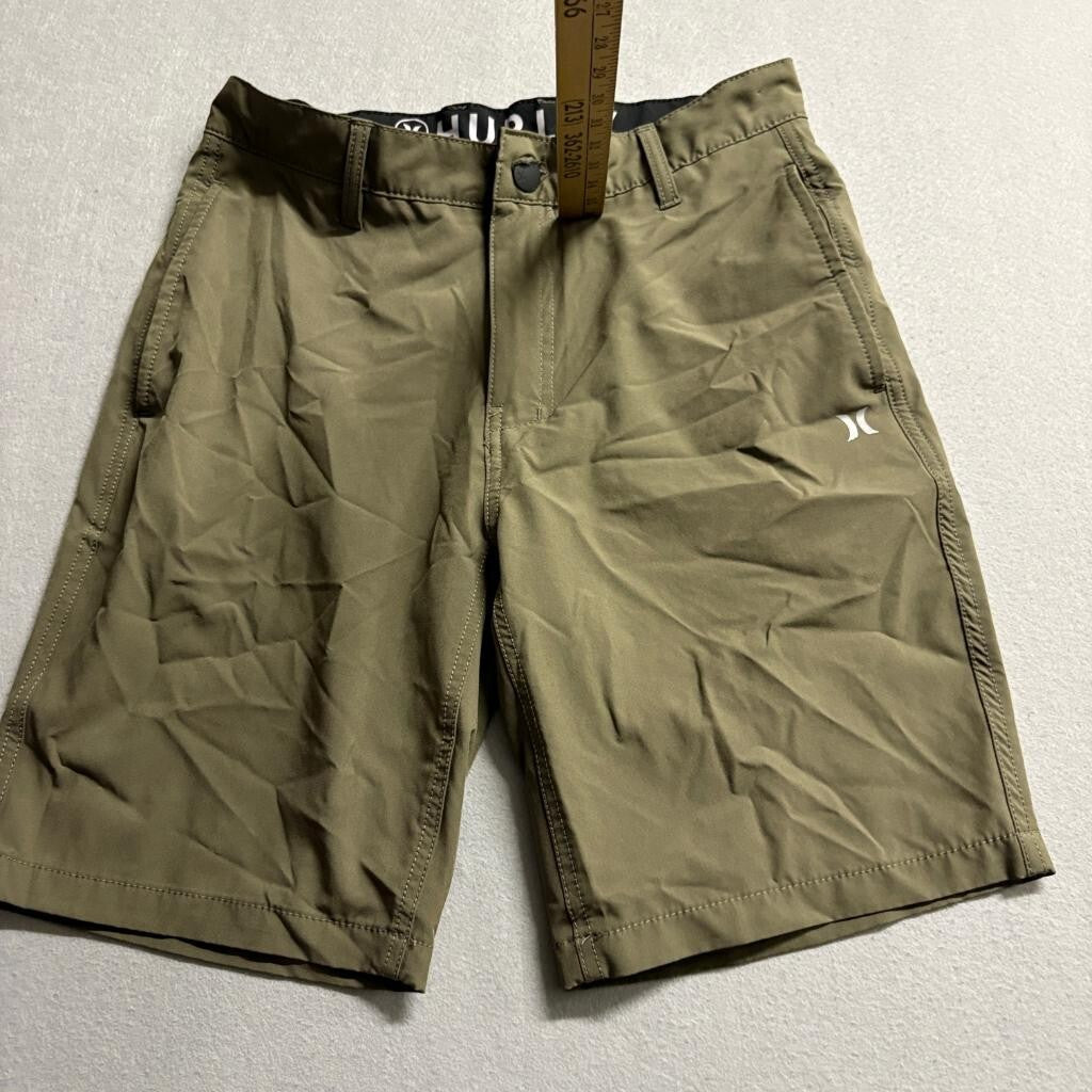 Hurley Mens Chino Board Shorts Size 30 Green Brown Hybrid Walk Shorts