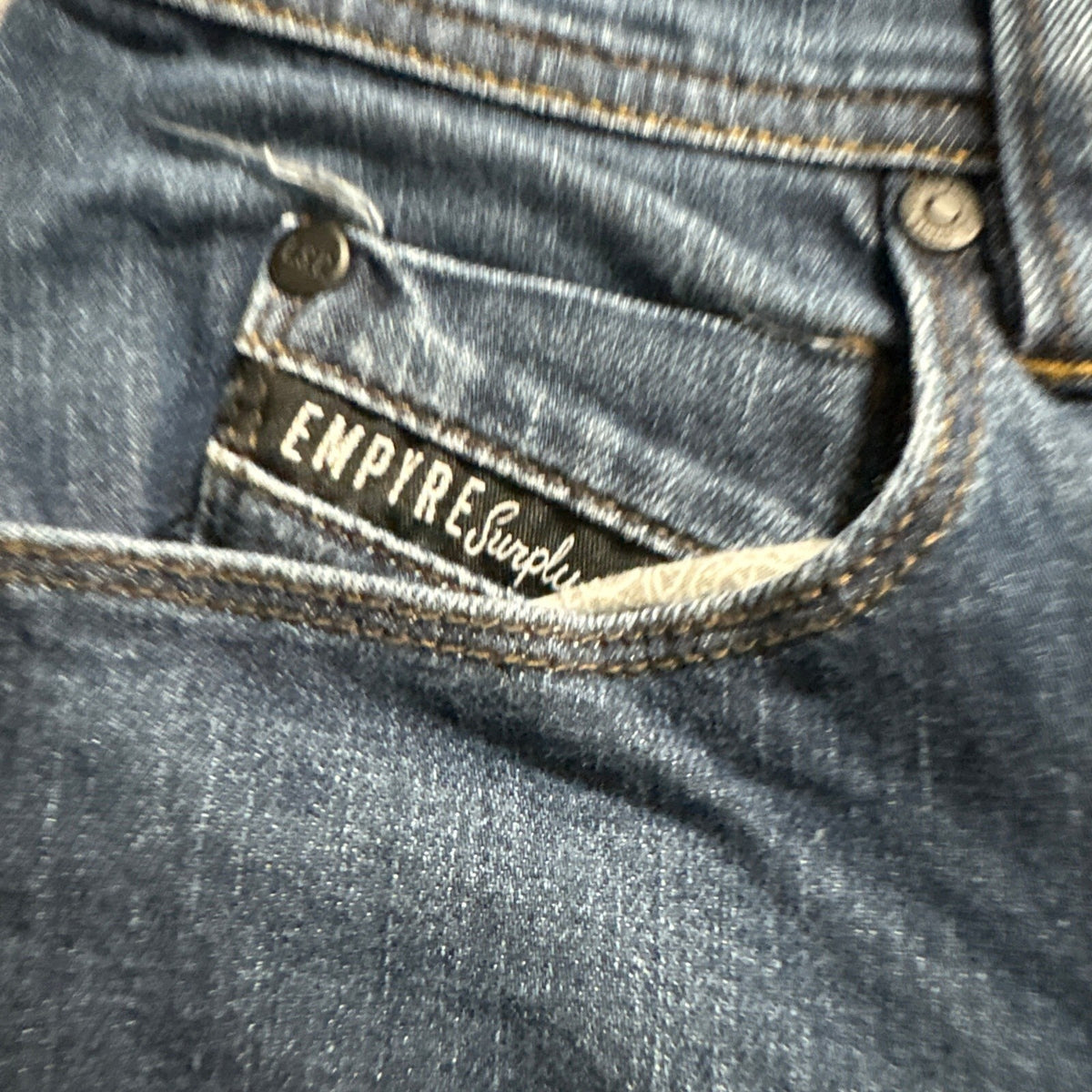 Empyre Skeletor Skinny Jeans Mens Size 28 Medium Wash Stretch Denim Blue Pants