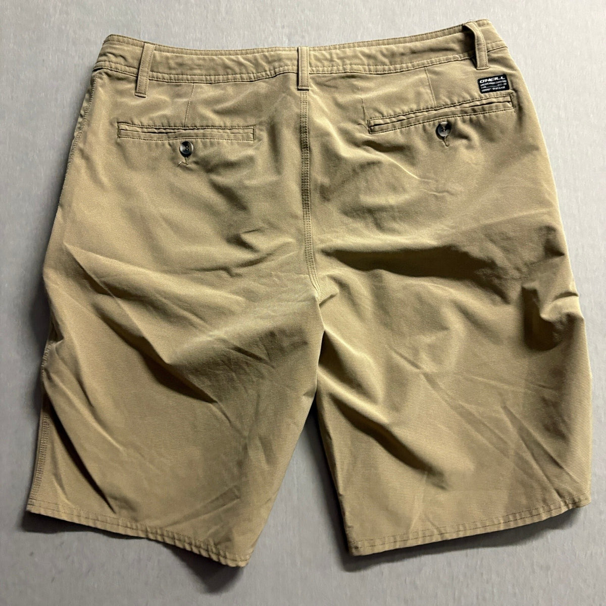 O'Neill Hybrid Shorts Mens Size 36 Tan Beige Stretch Boardshorts Walkshorts 10