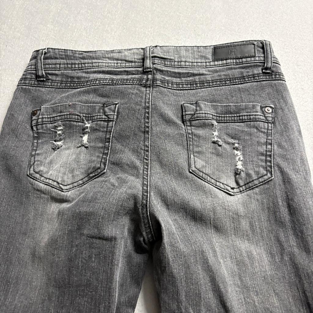 Monarda Distressed Skinny Jeans Womens Size 7 Gray Denim Stretch Ripped Pockets