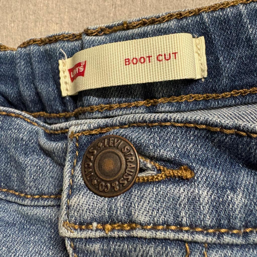 Levi's Boys Bootcut Jeans Size 12 Reg Blue Denim Adjustable Waist Stretch