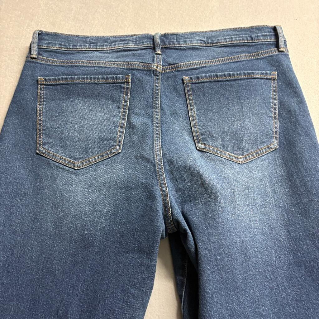 Gloria Vanderbilt Boyfriend Jeans Womens 14 Medium Wash Blue Stretch Denim