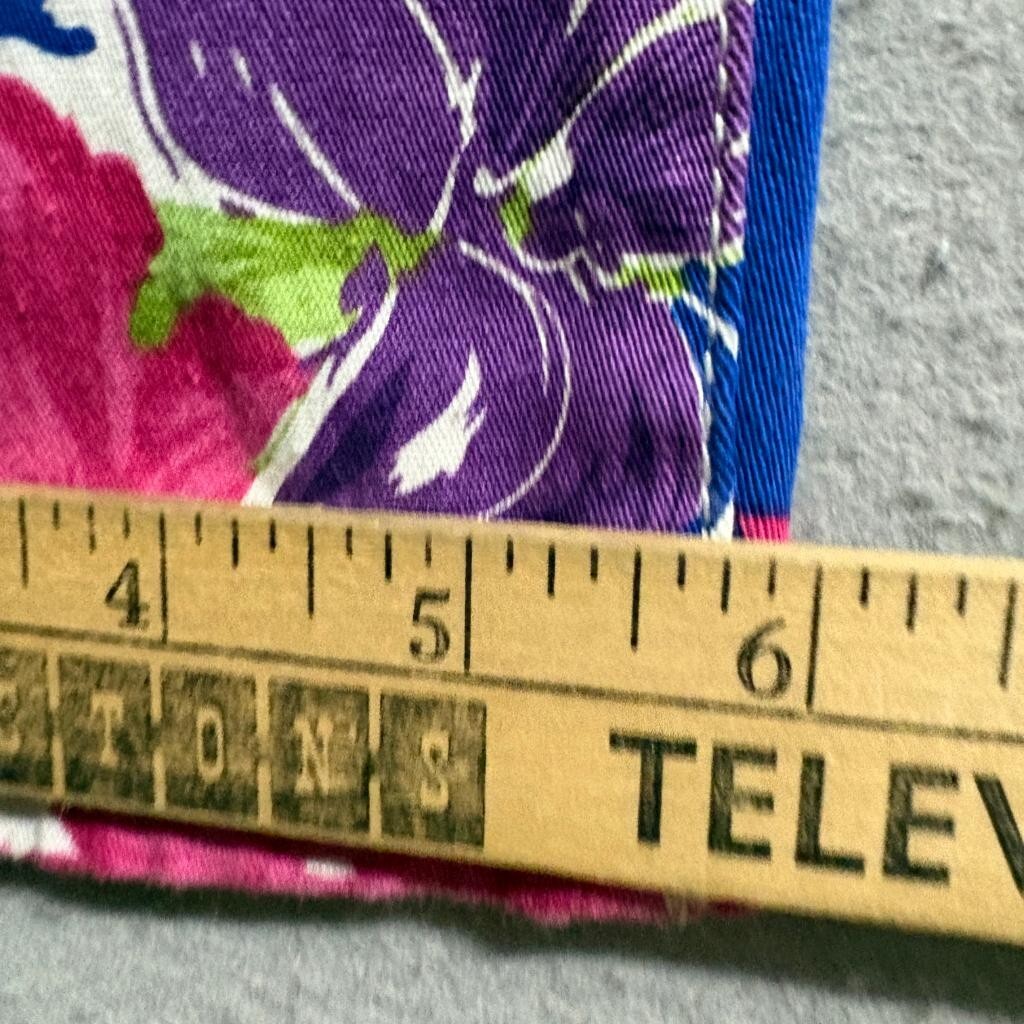 I & P Jeans Wear Floral Skinny Pants Womens Size 17 Blue Pink Purple Stretch
