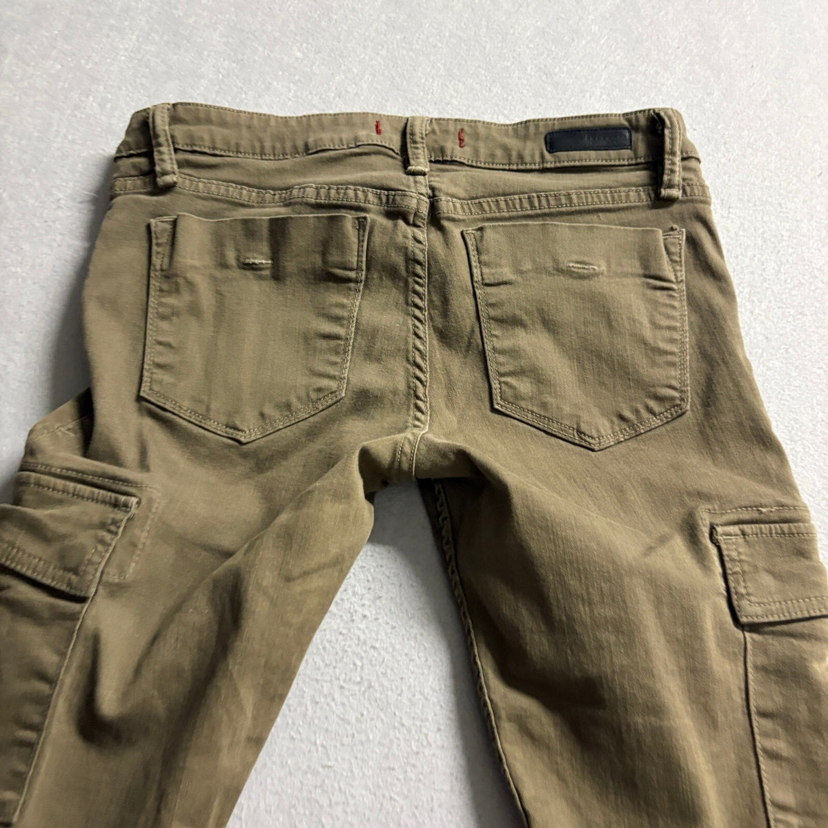 Sanctuary Skinny Cargo Pants Womens 27 Olive Green Utility Zipper Details