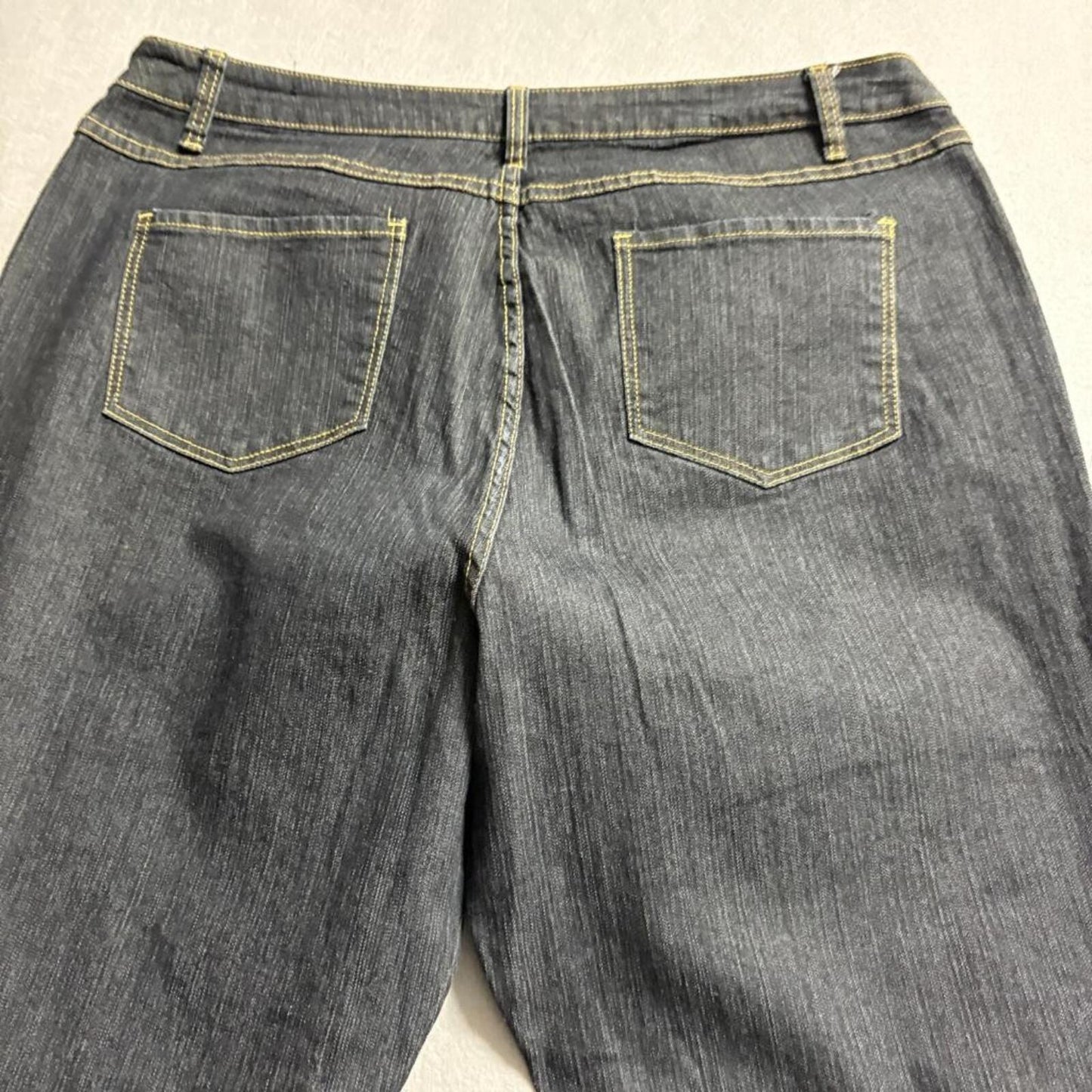 Ashley Stewart Jeans Womens 18T Dark Wash Straight Leg Stretch Denim Tall
