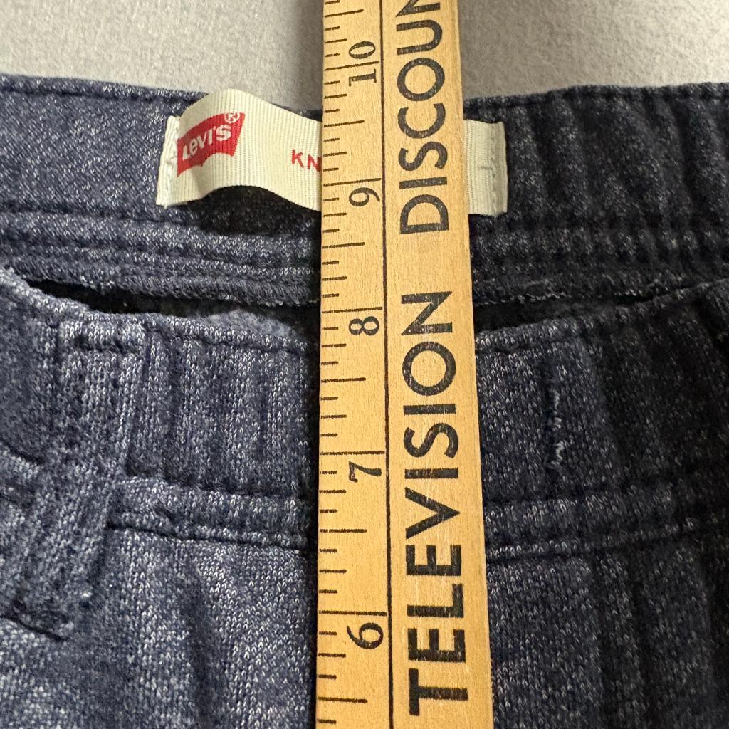 Levis Boys Knit Jogger Pants Size M 10-12 Blue Heather Fleece Sweatpants