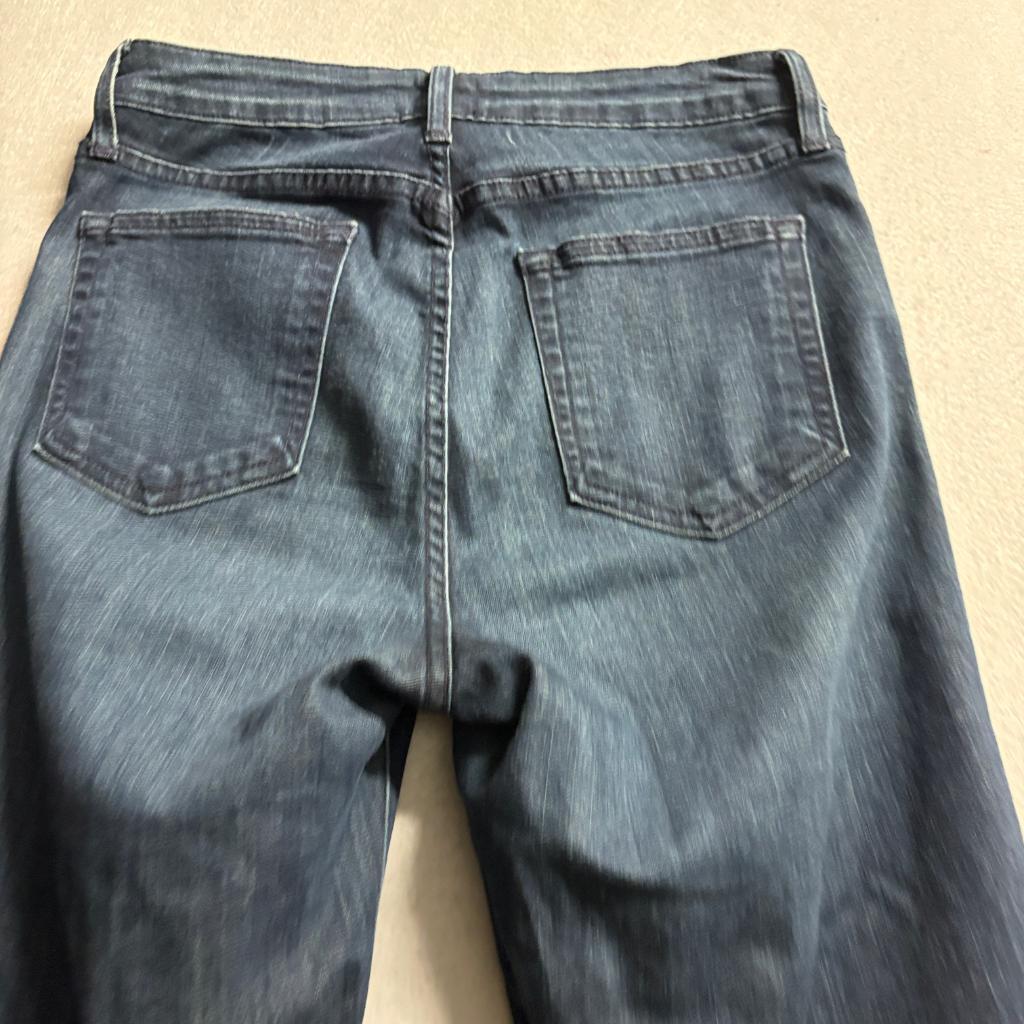 Just Black Denim Flare Jeans Womens 29 Blue Braided Pocket High Rise Made in USA