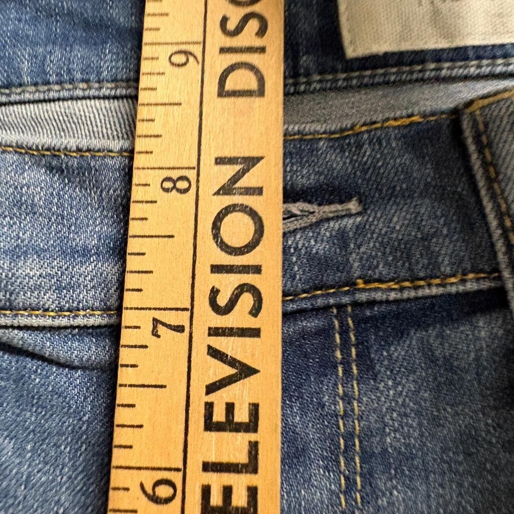 Treasure & Bond Boyfriend Jeans Womens 28 Distressed Cuffed Blue Denim
