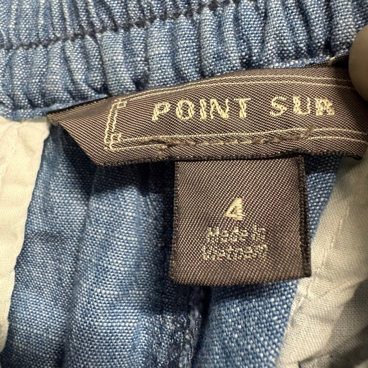 J.Crew Point Sur Chambray Jogger Pants Womens Size 4 Blue Cotton Drawstring