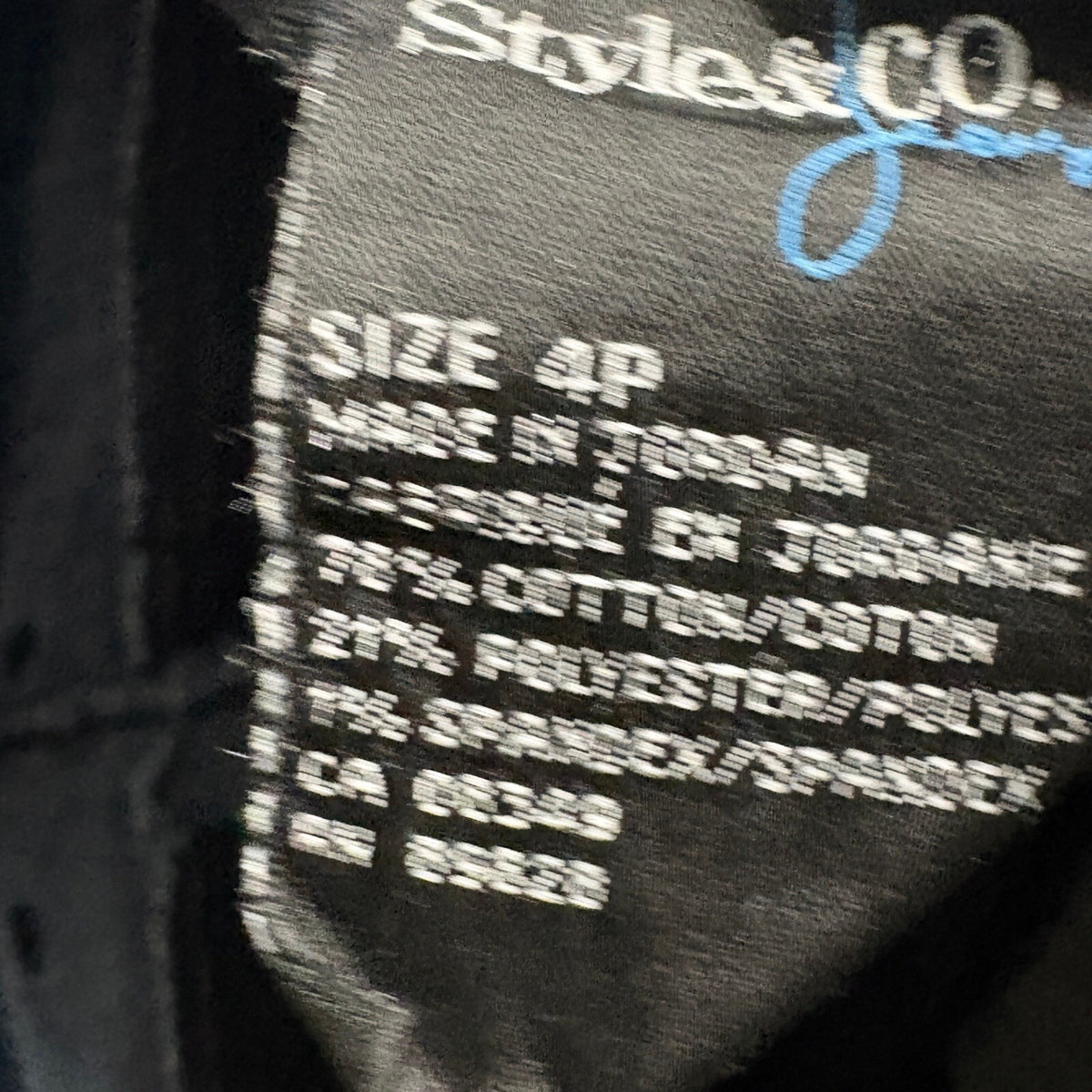 Style & Co Petite Tummy Control Jeans Womens 4P Blue Bootcut Stretch Dark Wash