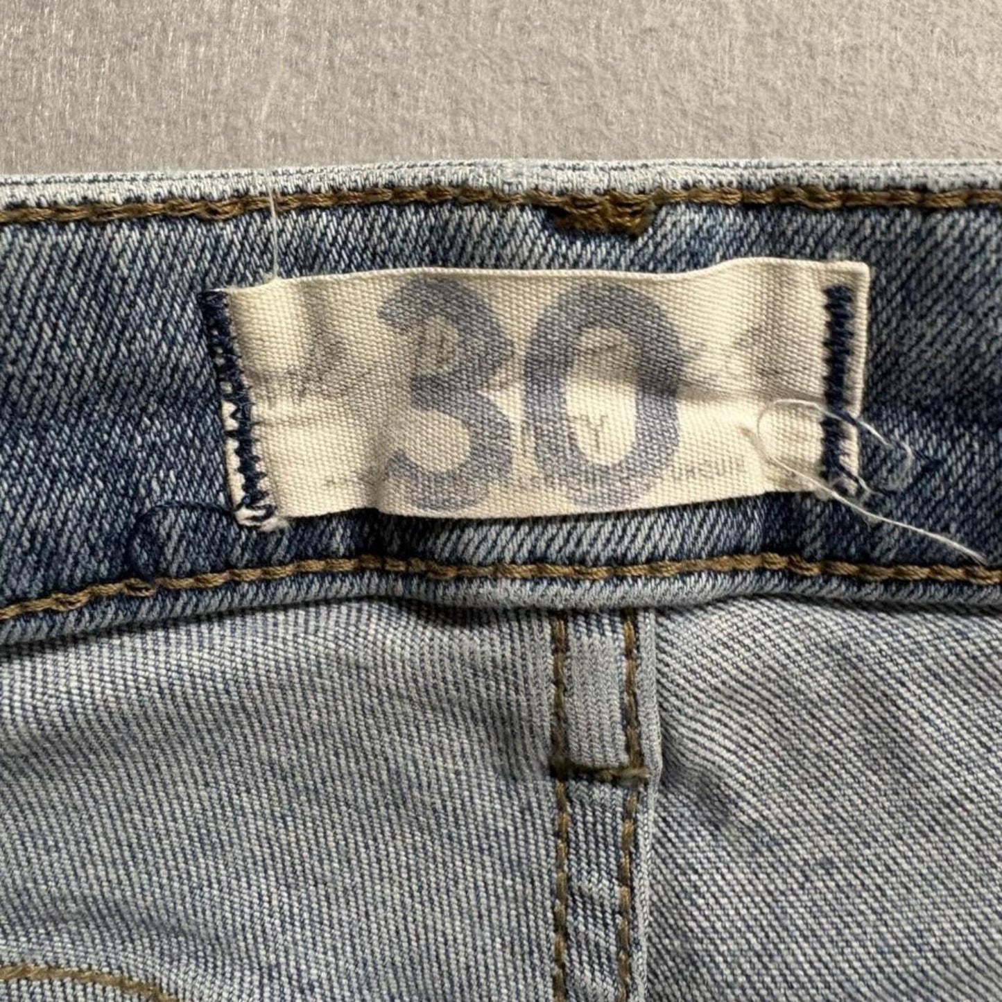 We The Free Free People Jeans Womens 30 Blue Denim Raw Hem High Rise Crop Skinny