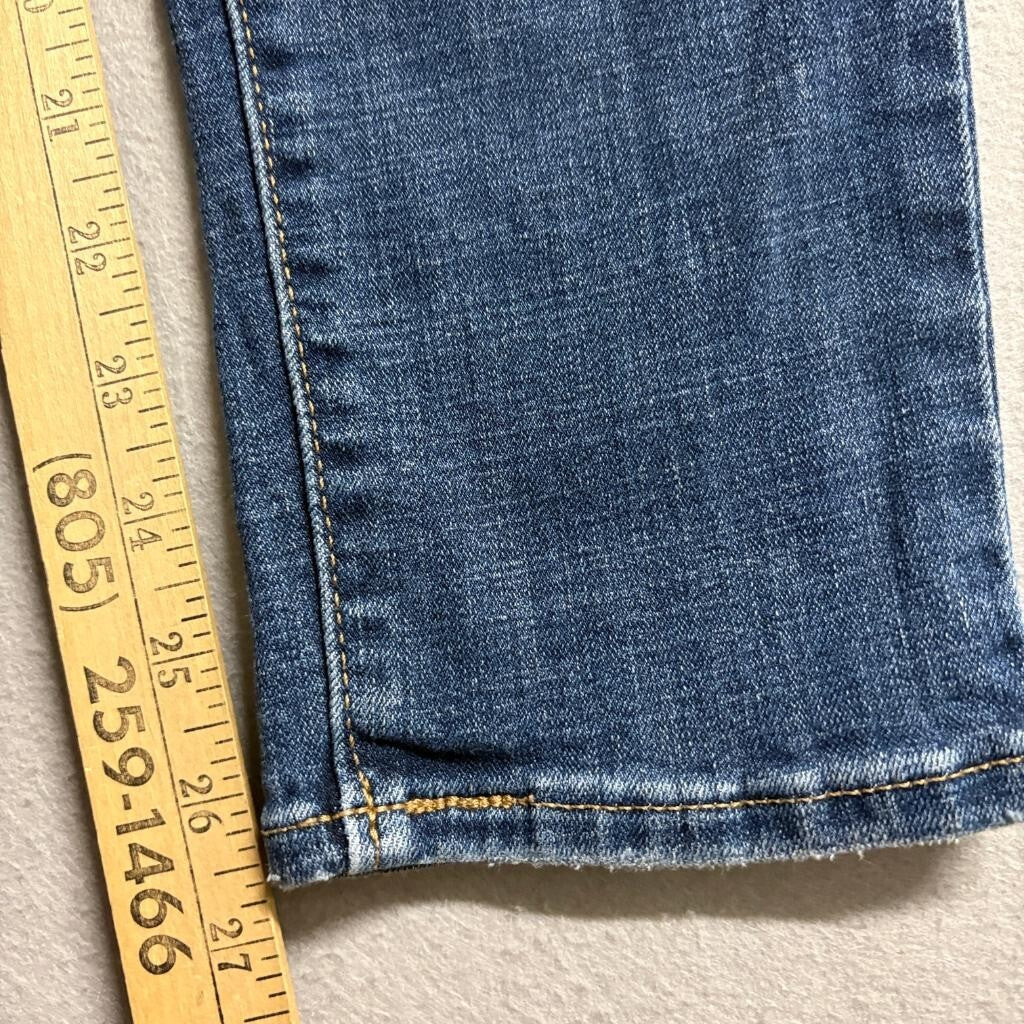 Levi's 721 High Rise Skinny Jeans Womens Size 30 Distressed Blue Denim W30 L28