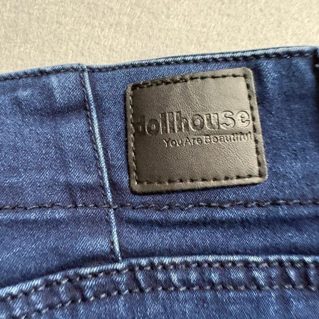 Dollhouse Skinny Jeans Womens 11/12 Dark Wash High Rise Button Fly Stretch Denim