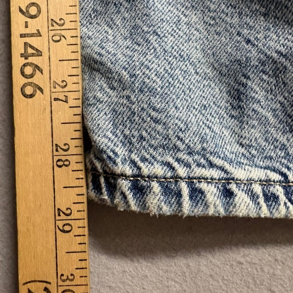 Arizona Jean Co Womens 10 Low Rise Baggy Jeans Blue Acid Wash Distressed Wide