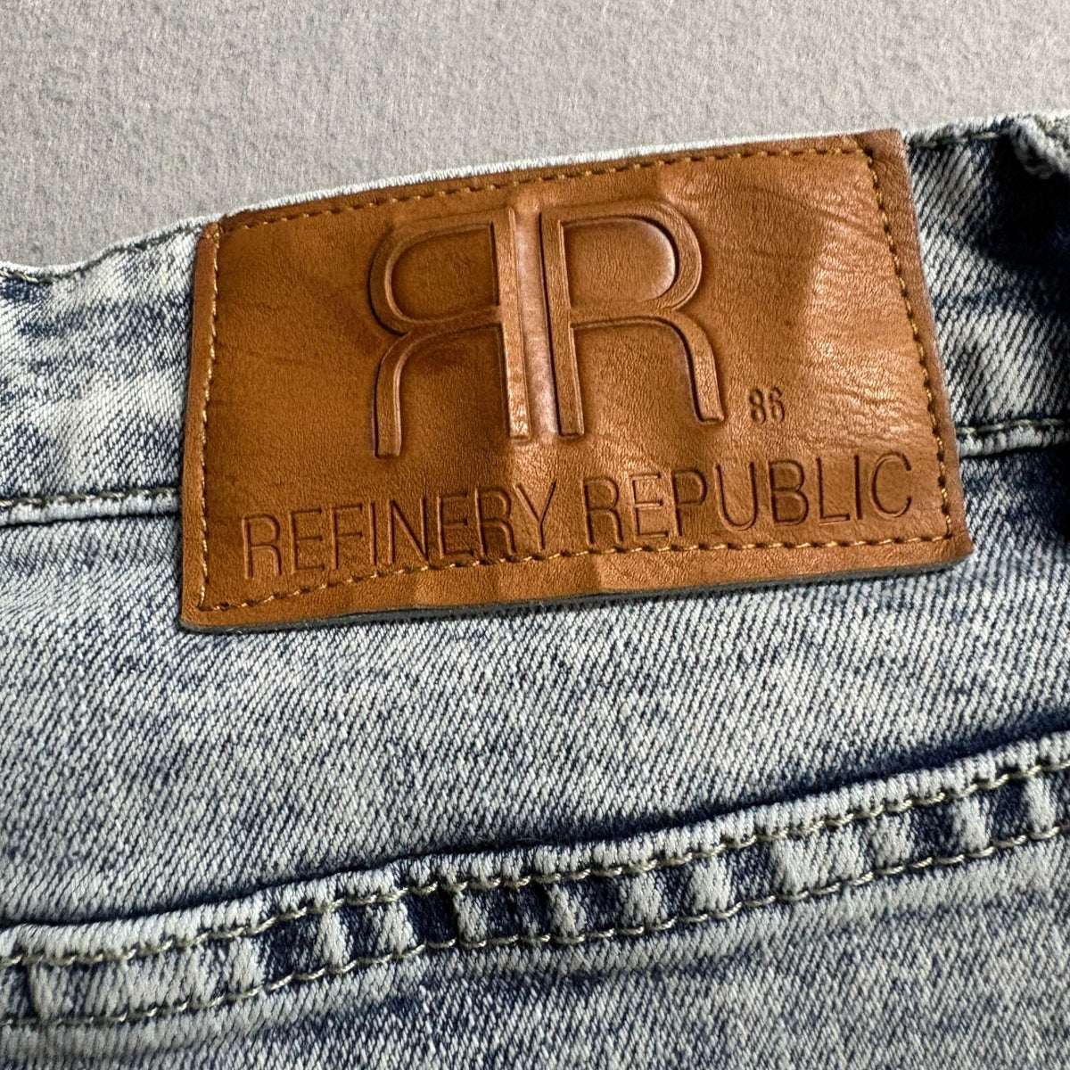 Refinery Republic Cargo Jeans Womens 30 Acid Wash Blue Denim Utility Pockets