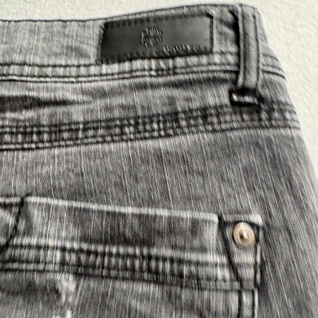 Monarda Distressed Skinny Jeans Womens Size 7 Gray Denim Stretch Ripped Pockets