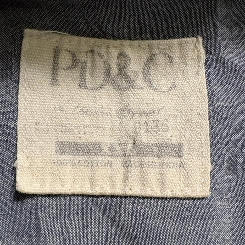 PD&C Mens Shirt Large Blue Cotton Short Sleeve Casual Button Up Work Utility