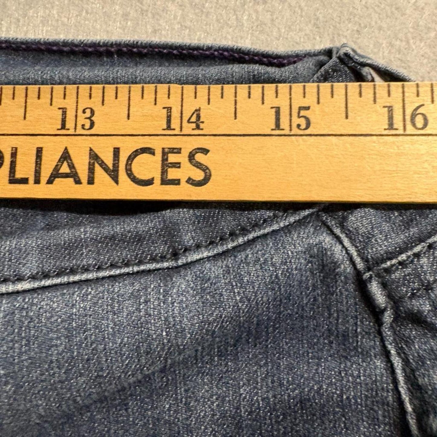 NYDJ Not Your Daughters Jeans Womens 10 Blue Straight Leg Rhinestone Pockets USA