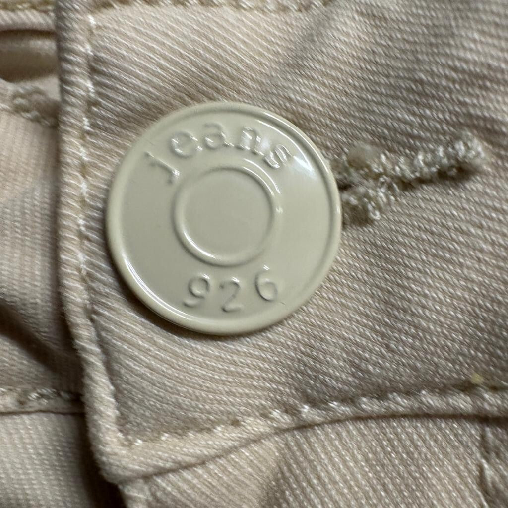 926 Jeans Womens Beige Cargo Pants Size 7 High Rise Wide Leg Utility Khaki