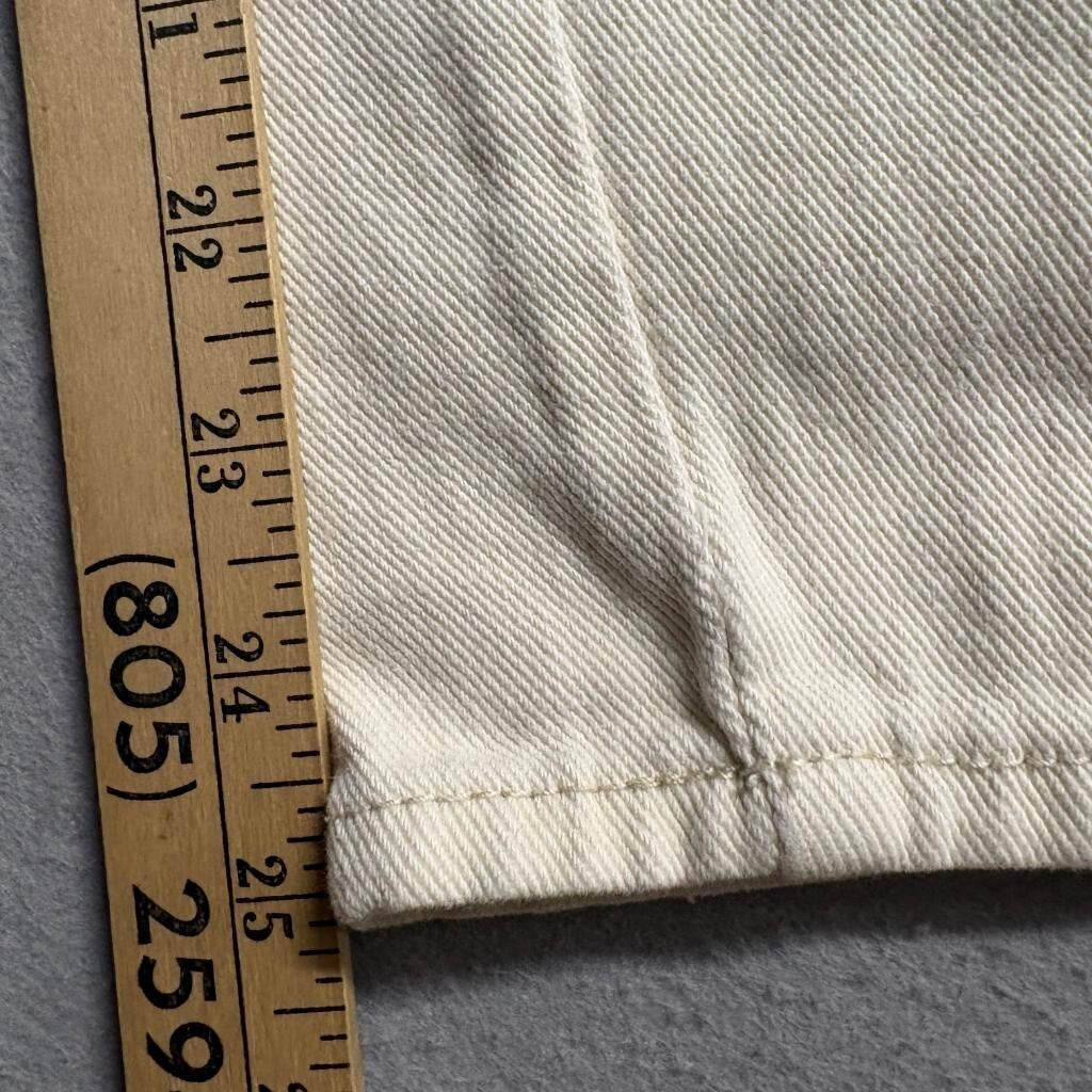 Simple Society Cargo Pants Womens 3/26 Ivory Cream Cotton High Rise Utility