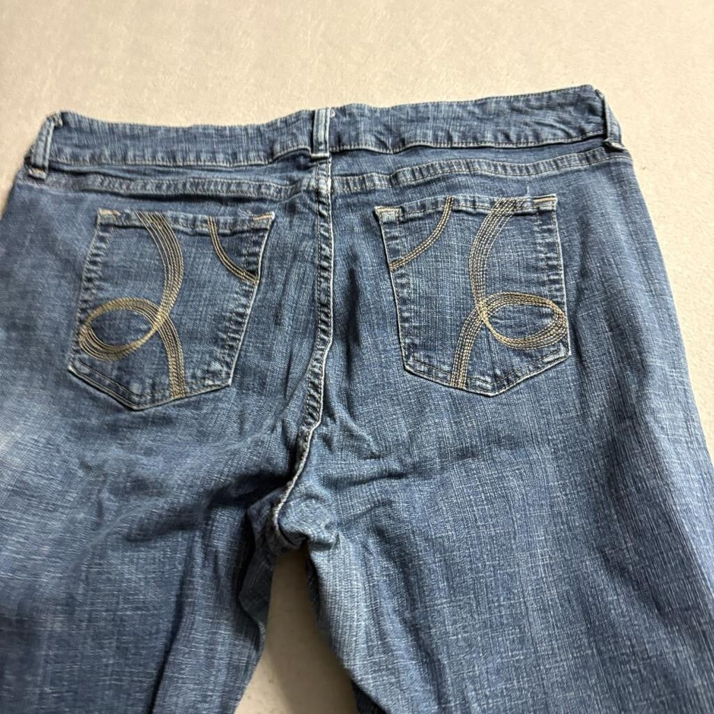 Riders by Lee Mid Rise Bootcut Jeans Womens 16M Blue Denim Stretch