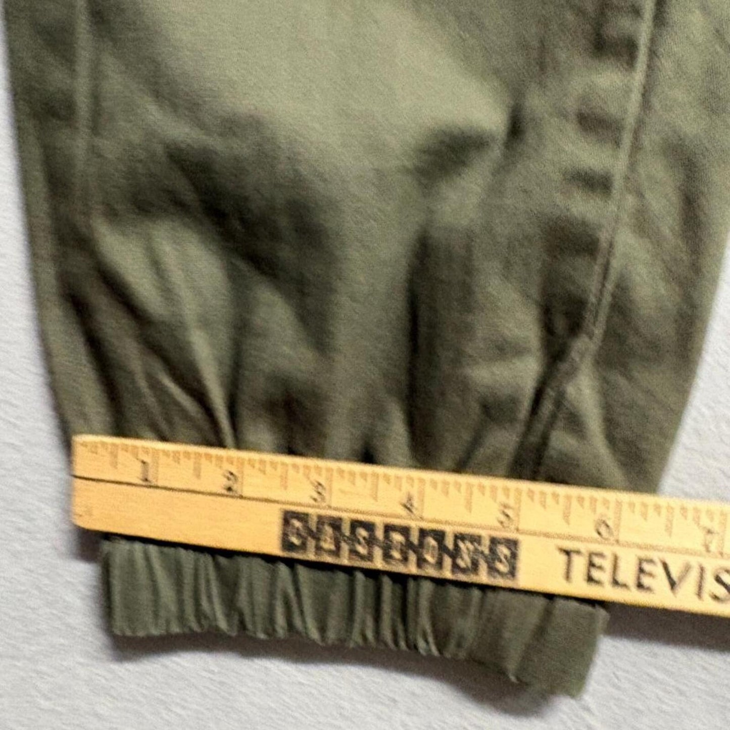 Meltin Pot Women Green Cargo Jogger Pants Size L Elastic Waist Drawstring Cotton