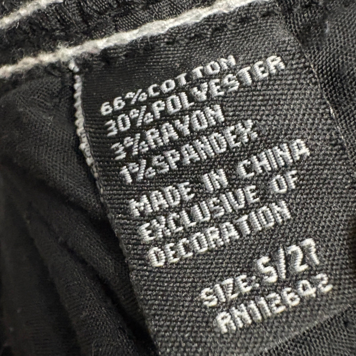 Telepatia Cargo Jeans Womens 5/27 Black Denim Contrast Stitch High Rise Utility