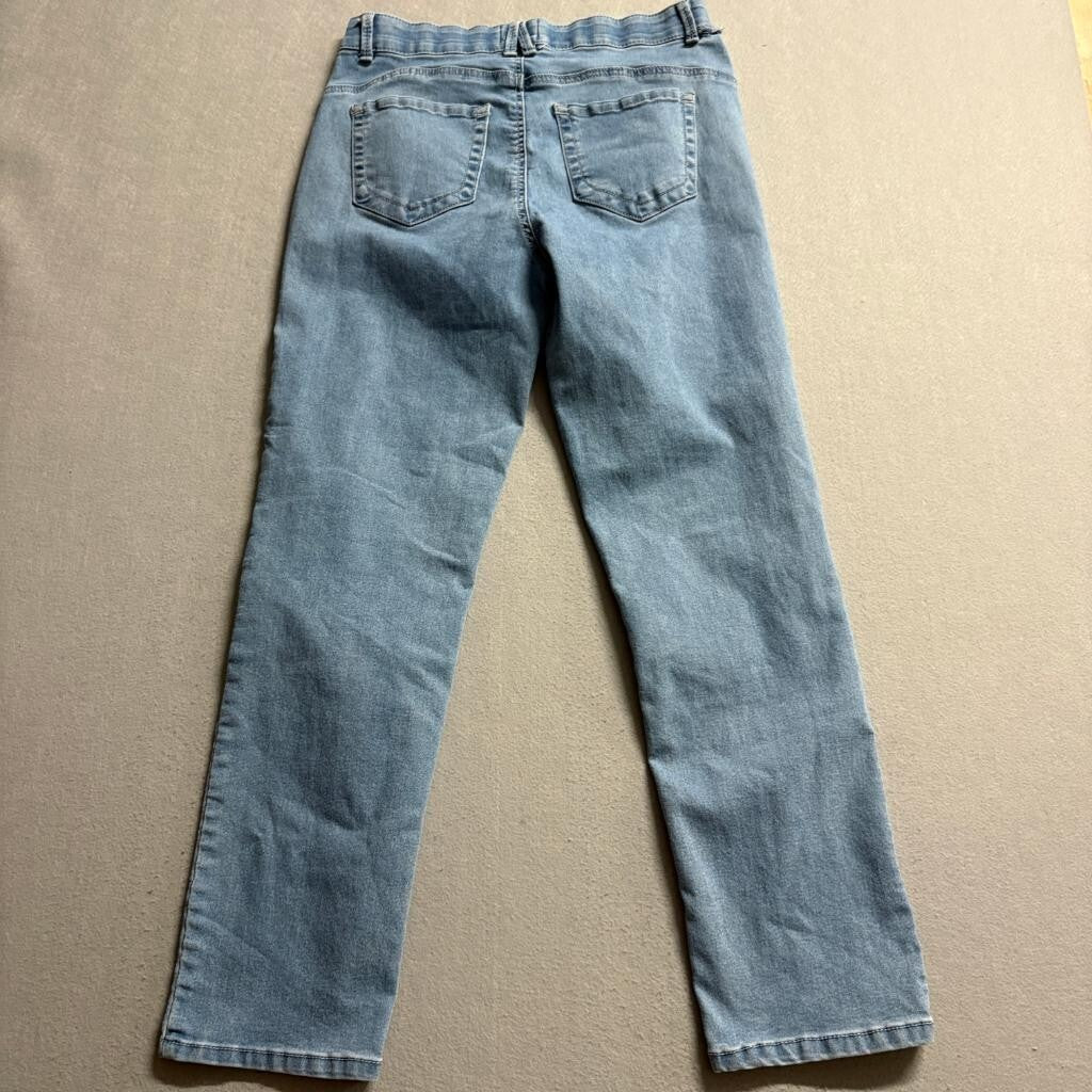 Angels Forever Young Jeans Womens 10/30 Blue Denim Stretch Straight Leg Pants