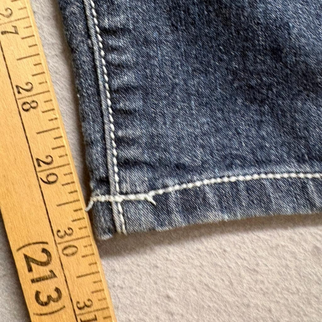 U-51 Jeans Womens 11/12 Blue Denim Embellished Studded Pockets Stretch Skinny