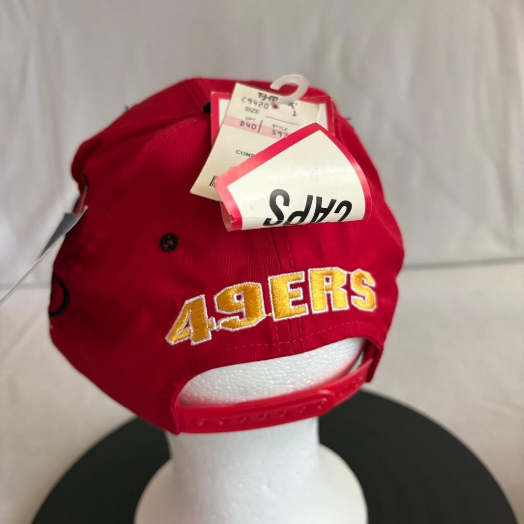 Vintage San Francisco 49ers Snapback Hat Youth Red Black Cap Team NFL NWT