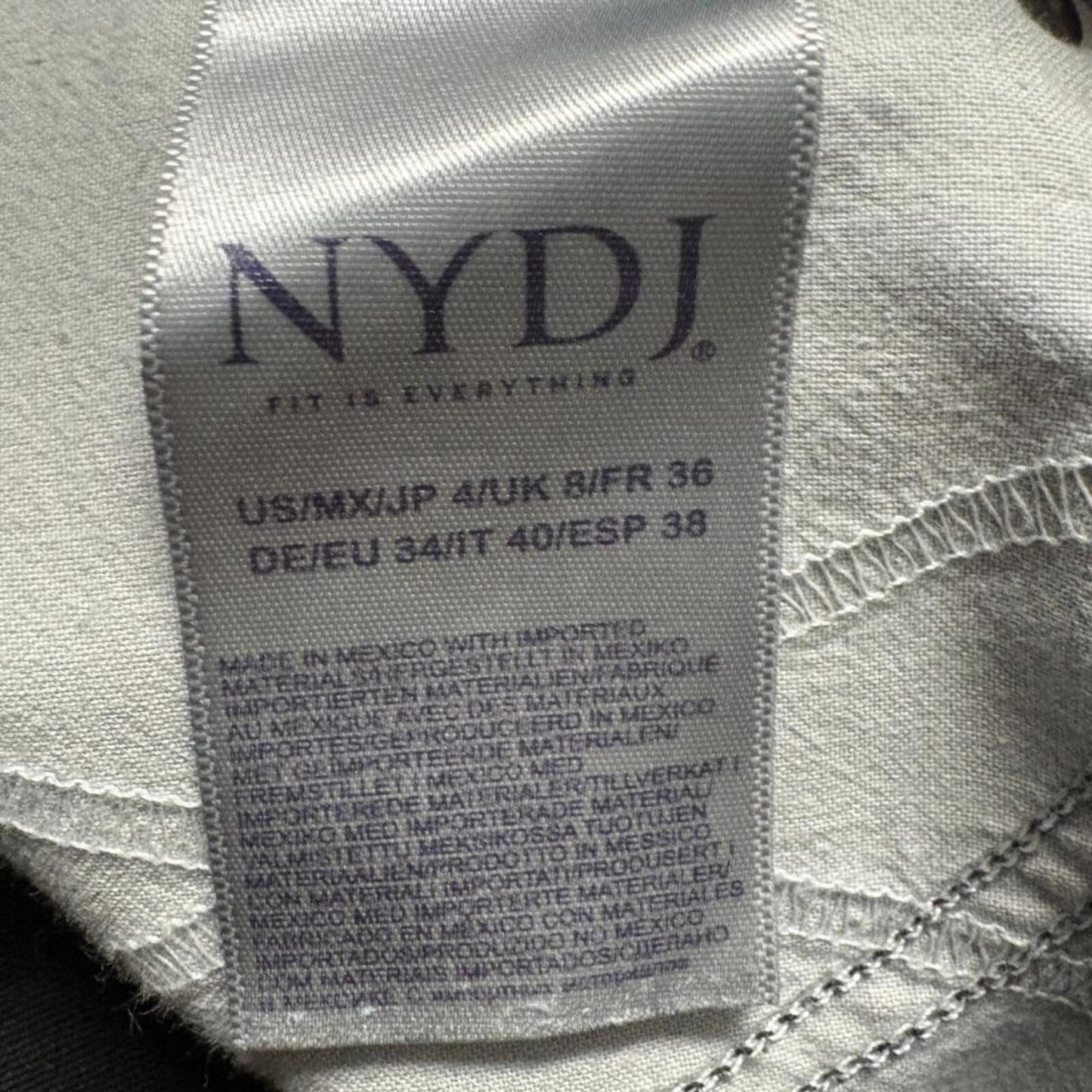 NYDJ Ami Uplift Skinny Jeans Womens 4 Gray Lift Tuck Denim Stretch