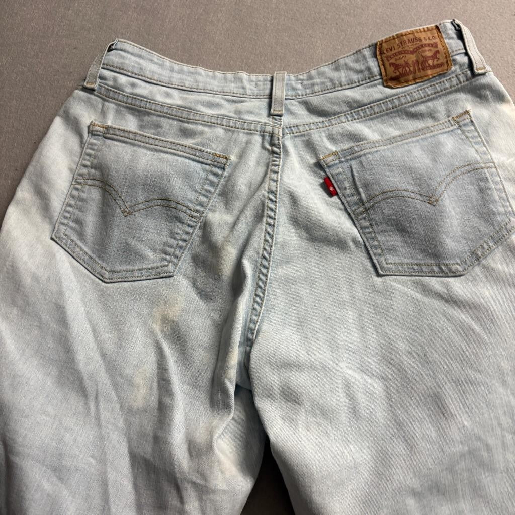 Levis 721 High Rise Skinny Jeans Womens 31 Light Wash Denim Stretch Blue