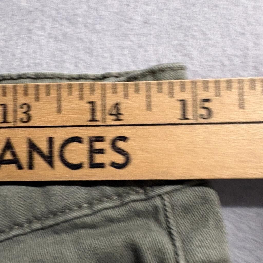 Canyon River Blues Cargo Pants Womens 14 Green Utility Skinny Ankle Zip Stretch